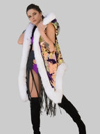 LED Sequin Faux Fur Vest - USB Control Light Up Hooded Performance Jacket
