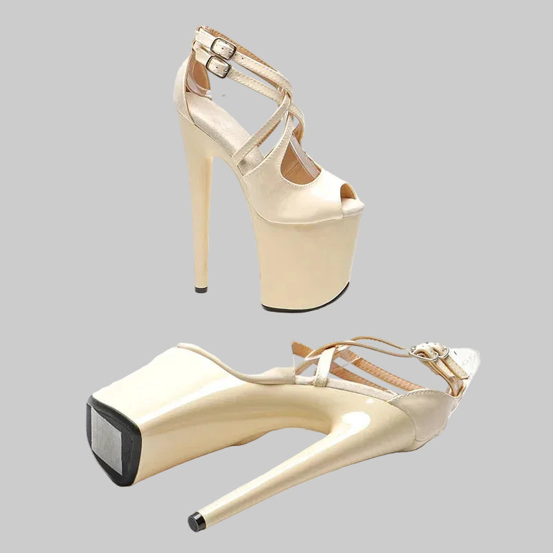 20CM Platform Sandals - 8 Inch High Heel Pole Dance Shoes