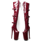 10-Inch Patent Thigh-High Boots