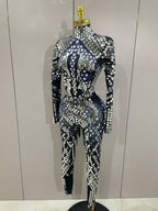 Mirror Sequin Jumpsuit | Full-Length | Stage & Performance