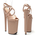 Matte Peep-Toe Platform Sandal Heel – 9 Inch Stage & Pole Dance