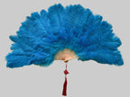 Feather Fan - Handcrafted Samba Carnival Performance Fan with Rhinestones