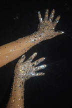 Stretch Rhinestone Gloves