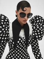 Polka Dot Puffy Sleeve Mini Dress | Stage & Nightlife