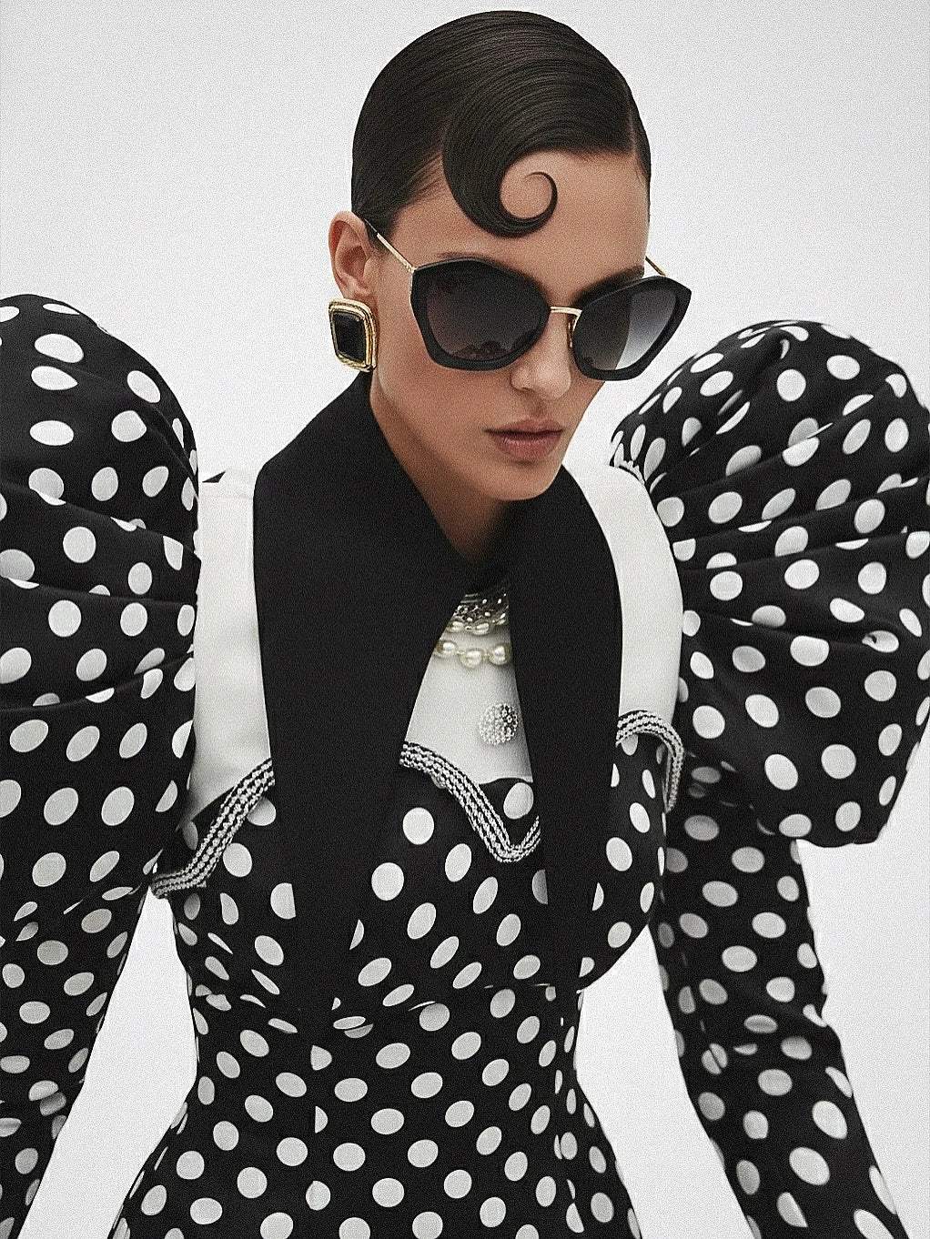 Polka Dot Puffy Sleeve Mini Dress | Stage & Nightlife