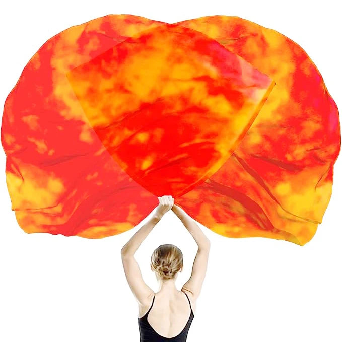 Praise Worship Dance Flags | Set of 2 | Silk Chiffon
