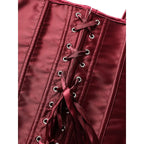 Satin Overbust Corset | Bow Straps | 10-Bone