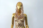 Sequin Tank Top with Hat Set - Festival Crop Top 2-Piece