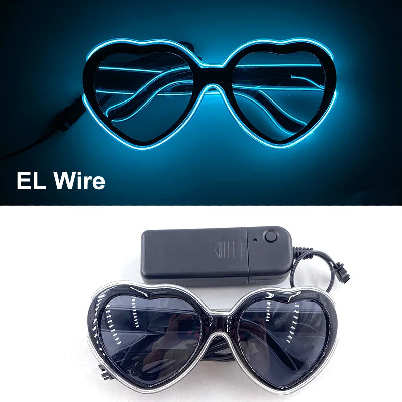 EL Wire Glow Glasses | LED Neon Goggles | 22 Colors