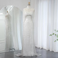 Pearl & Crystal Mermaid Gown | Cape Jacket | Strapless