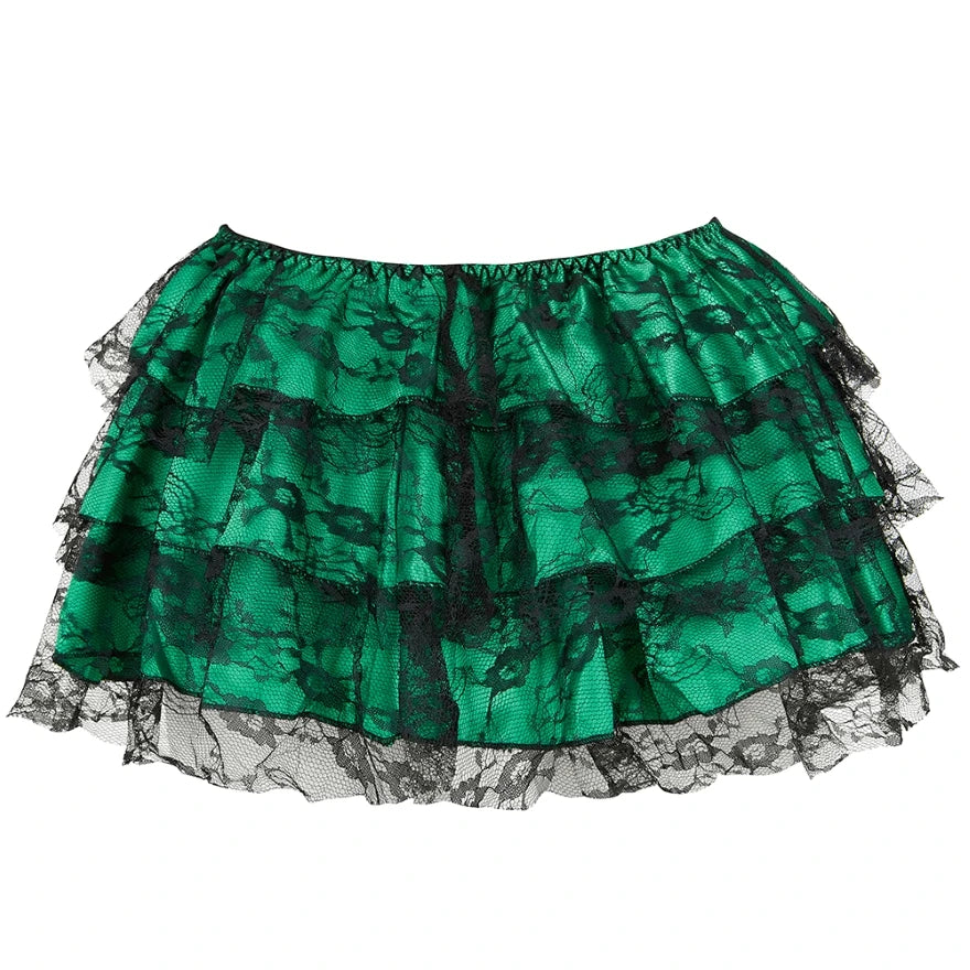 Lace Mini Skirt | Layered Ruffles