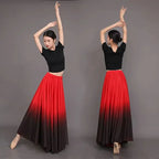 Flamenco Dance Skirt | Gradient Satin | 180–720 Degree | 9 Colors