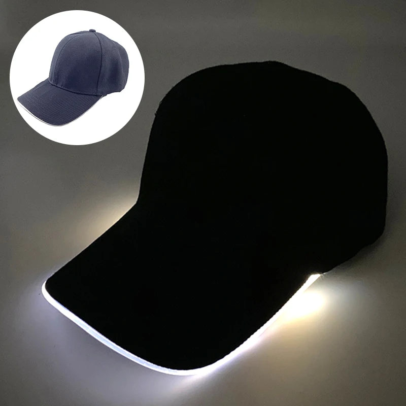 LED EL Wire Baseball Cap | Light-Up Rave Festival Hat