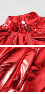 Men's Metallic Tracksuit Set | Zip Jacket & Pants | Stage