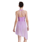 Applique Rhinestone Lyrical Dress | Mock Neck | 4-Strap Back