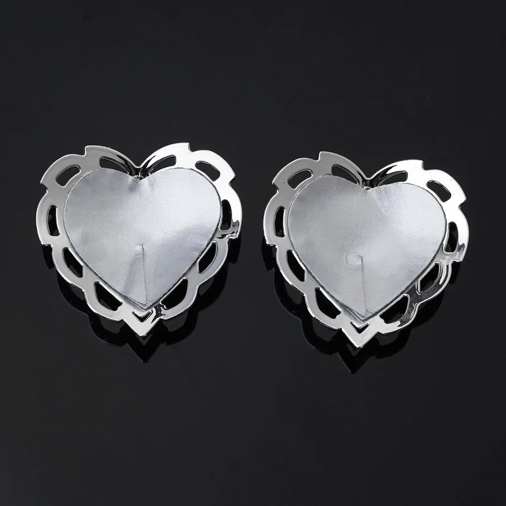 Rhinestone Heart Nipple Pasties | Reusable | 6 Colors