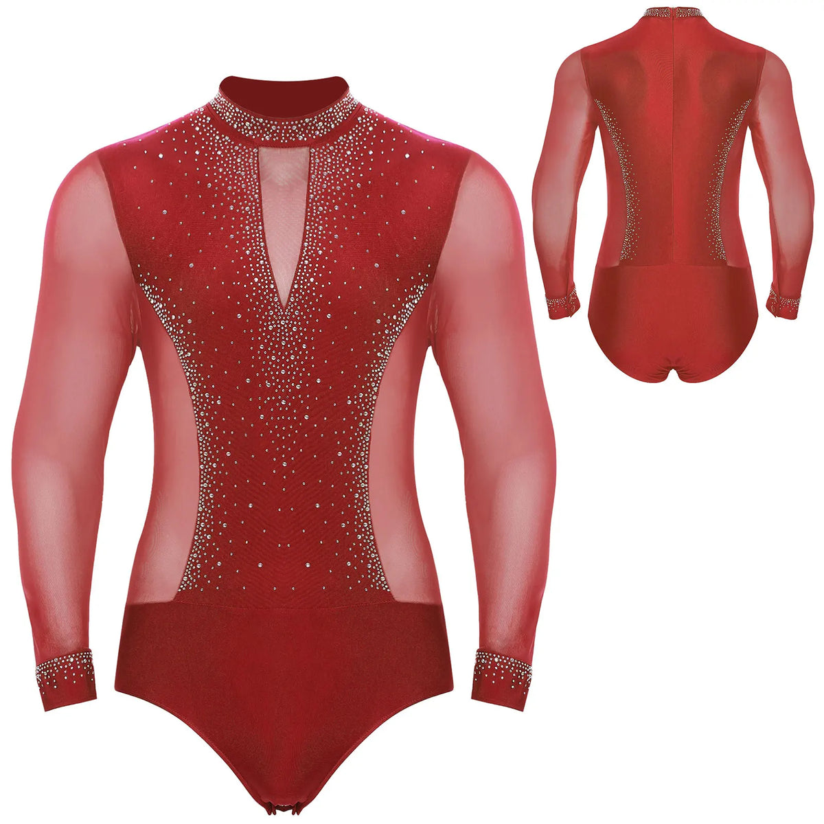 Men’s Dance Bodysuit | Long-Sleeve Stretch