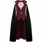 Men's Vampire Costume | Gothic Vest Shirt & Cape