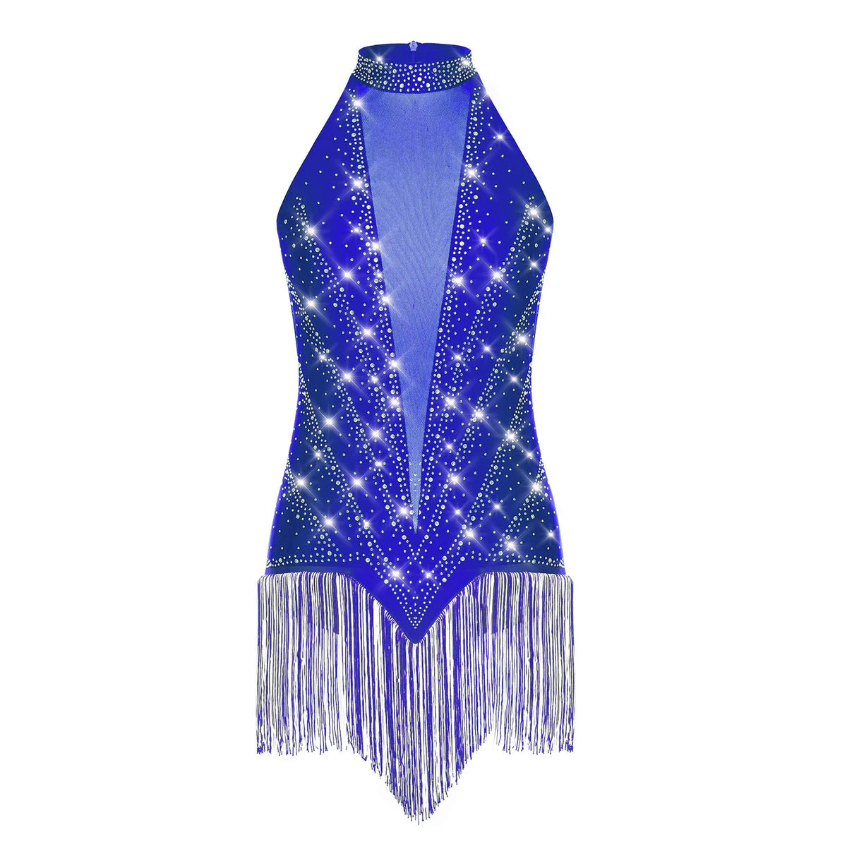 Tassel Fringe Leotard | Rhinestone | Latin Dance