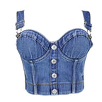Rhinestone Beaded Bustier Bra Top | Stage & Party