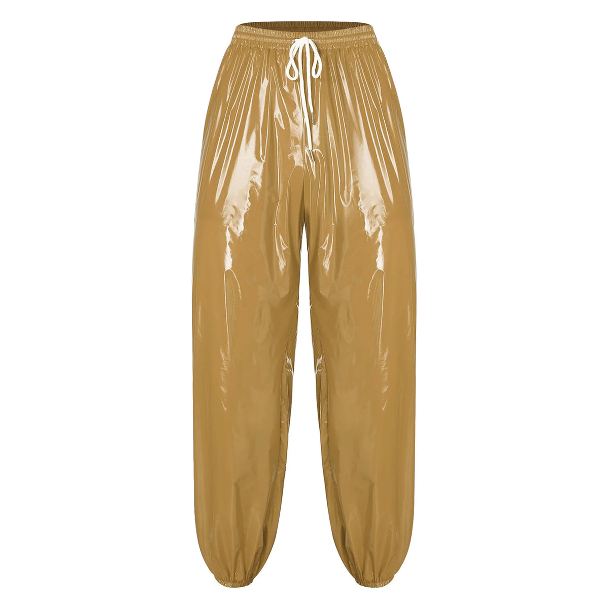 Men's Glossy Pants | Baggy Drawstring Fit