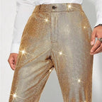 Men's Sequin Flare Pants | Wide Leg | Stage