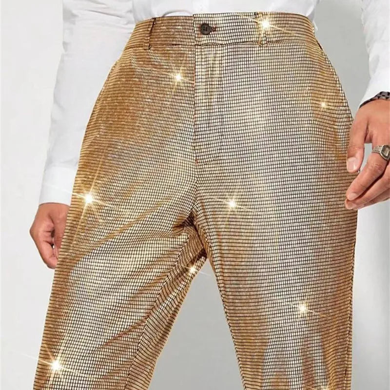 Men's Sequin Flare Pants | Wide Leg | Stage