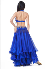 Rhinestone Belly Dance Costume Set | Bra, Belt & Ruffle Skirt