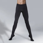 Men's Ballet Tights | Full-Length Footed Leggings | Black & White | S–XXXL