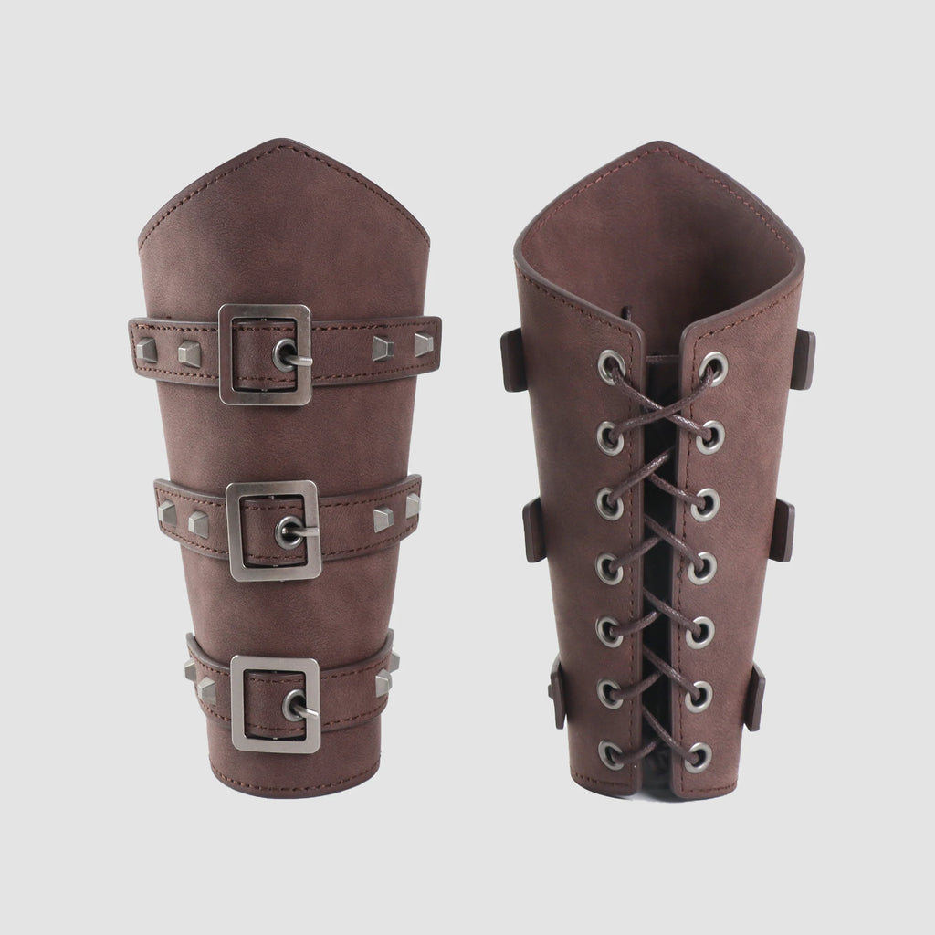 Buckled Faux-Leather Bracer | Single