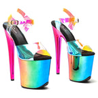 8-Inch Clear Platform Sandals - Peep Toe Exotic Dance Heels