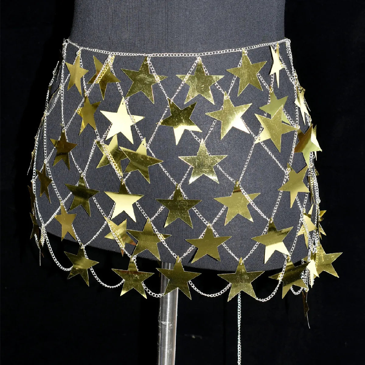 Starlight Star Sequin Waist Chain Skirt