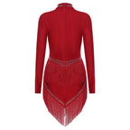 Starlight Rhinestone Tassel Latin Dance Dress