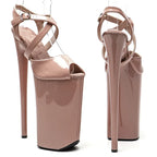 10-Inch Patent Platform Heels | Open Toe