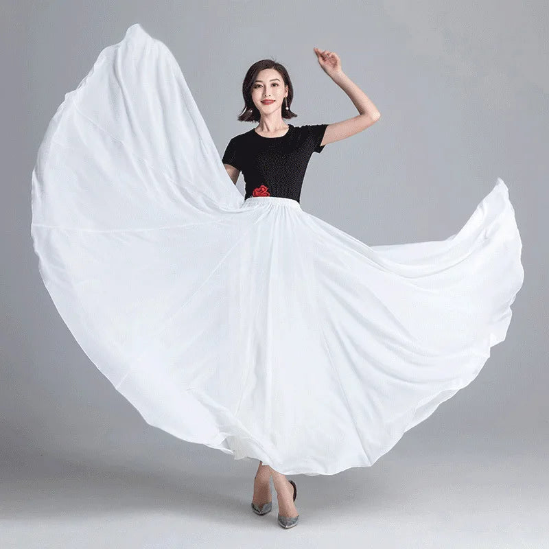 720° Full-Circle Chiffon Dance Skirt | Ballet & Latin | 5 Colours