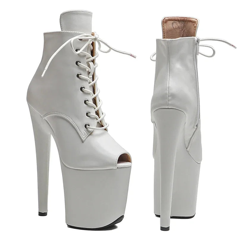 8-Inch Matte Platform Ankle Boots