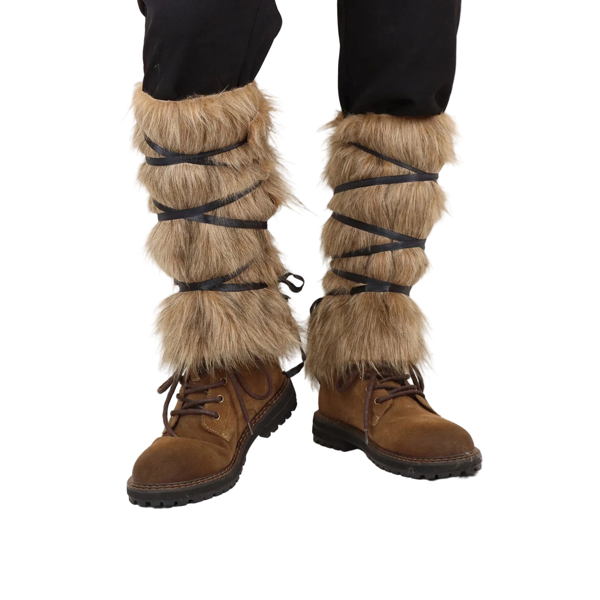 Faux-Fur Viking Leg Wraps | Costume