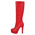 Platform Knee-High Boots — High Heel Zipper Boots for Performers