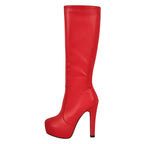 Platform Knee-High Boots — High Heel Zipper Boots for Performers