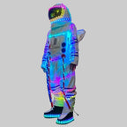 LED Luminous Space Suit - Remote Control Light Up Performance Costume