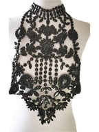 Rhinestone Body Chain Top | Stage & Drag | Black & Silver