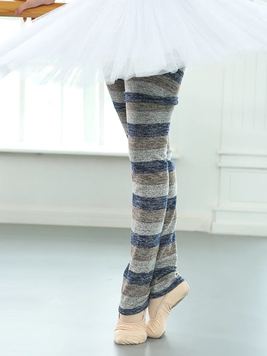 Leg Warmers | Striped Knit | Ballet