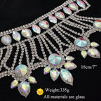 Rhinestone Choker Shoulder Necklace | Crystal Statement
