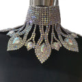 Crystal Rhinestone Choker | Wide Statement Necklace | Drag & Bridal