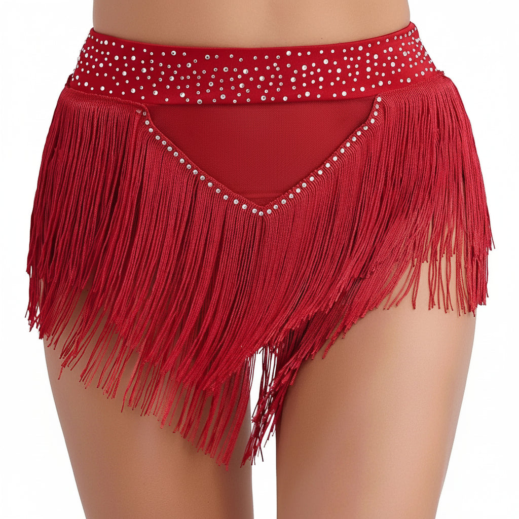 Belly Dance Shorts | Rhinestone Tassel | High Waist