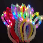 LED Bunny Ear Headbands | Glow Light-Up | Mixed Colors 12pc