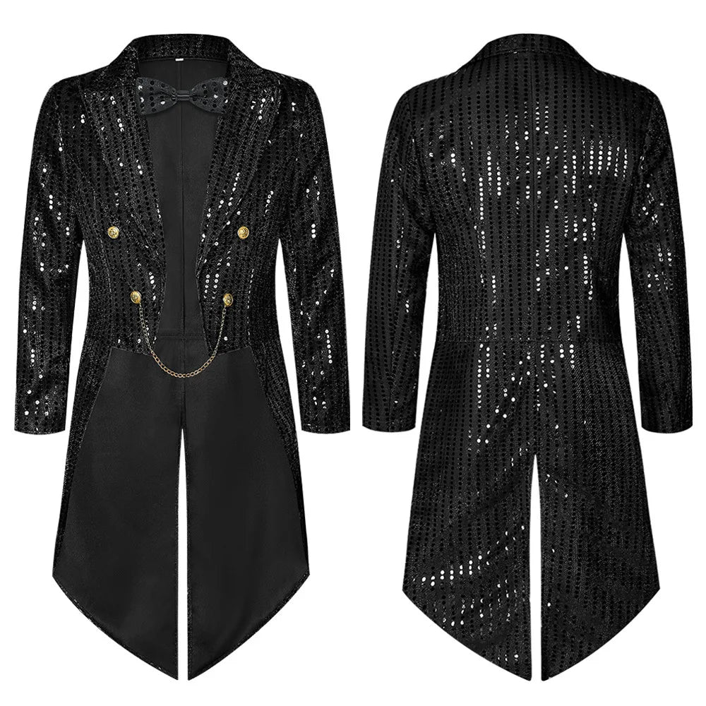 Men's Sequin Tailcoat | Longline Silhouette
