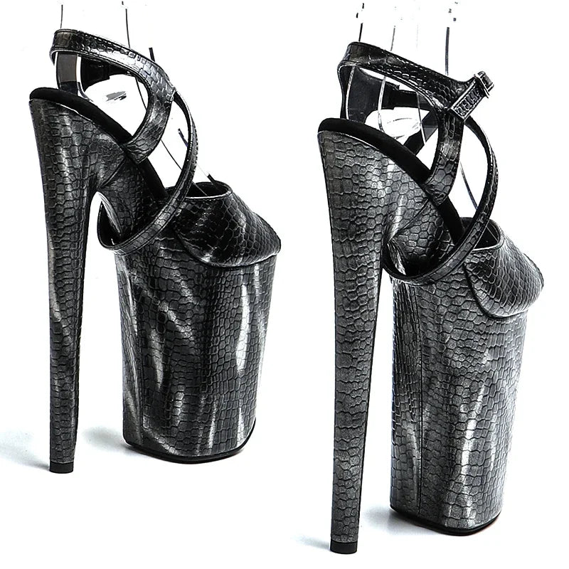 9-Inch Gradient Platform Slipper Sandals - High Heel Performance Shoes