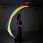 LED Rainbow Veil | Silk Dance Prop with Poi Ball