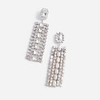 Rhinestone Fringe Drop Earrings